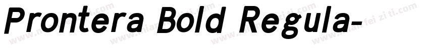 Prontera Bold Regula字体转换
